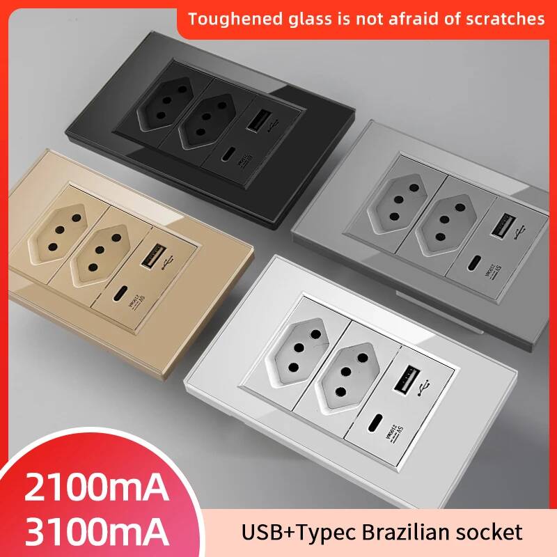 Smart Home Utilities - Herepow Brasilien Standard Dual USB Wandsteckdose