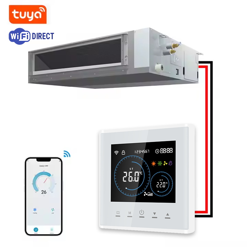 Smart Home Thermostat - Intelligenter WLAN-Thermostat für Klimaanlagen, Energieeinsparung, HVAC-Gebläsekonvektor-Temperaturregler,