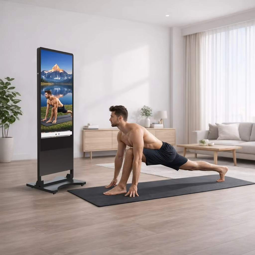 Smart Home Gym Mirror - 43-Zoll Full HD Smart Fitness-Spiegel, KI-Yoga-Trainer