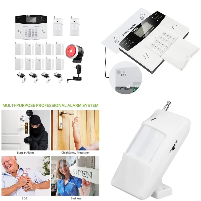 Smart Home System - Haus-Einbruchmeldeanlage mit Automatischer Anruffunktion, 120dB Sirene,