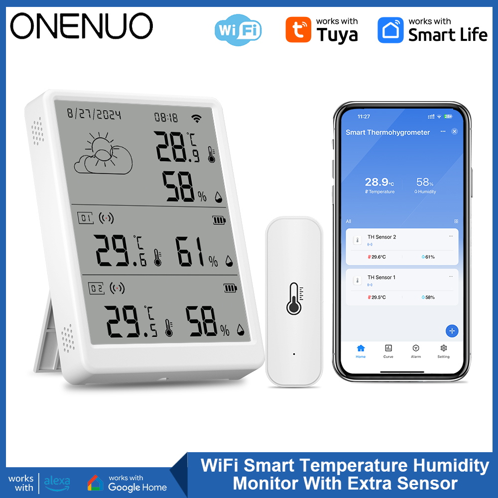 Smart Home Kits - Tuya WiFi Wetterstation Temperatursensor Smart Thermohygrometer