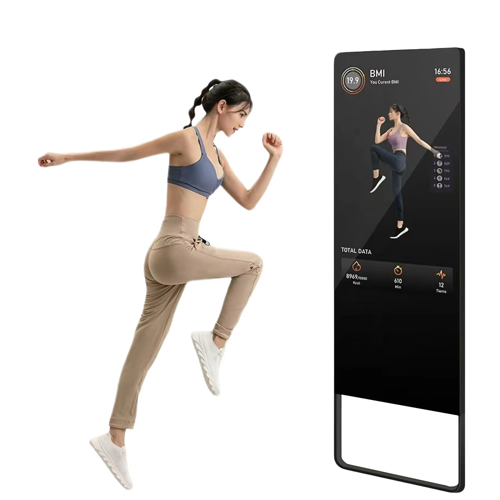 Smart Home Gym Mirror - Touchscreen Personal Trainer Spiegel Freistehend mit