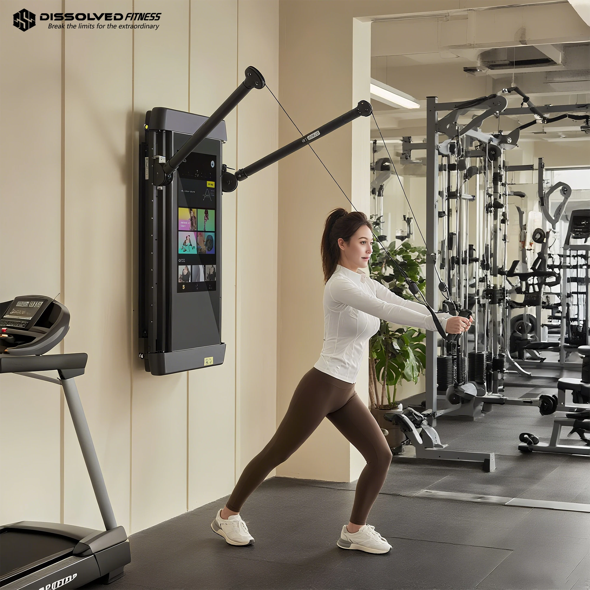 Smart Home Wifi - Intelligenter KI-LCD-Trainingsspiegel Wandmontierter Android WiFi HD
