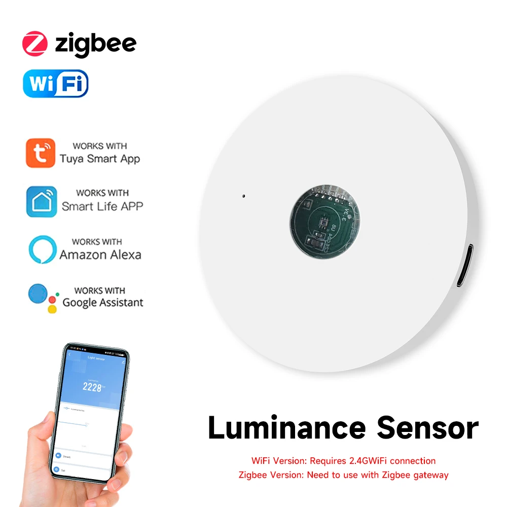 Smart Home Improvement - Tuya WiFi/ZigBee Lichtsensor, Helligkeitsensor, Beleuchtung, Helligkeitsdetektor,