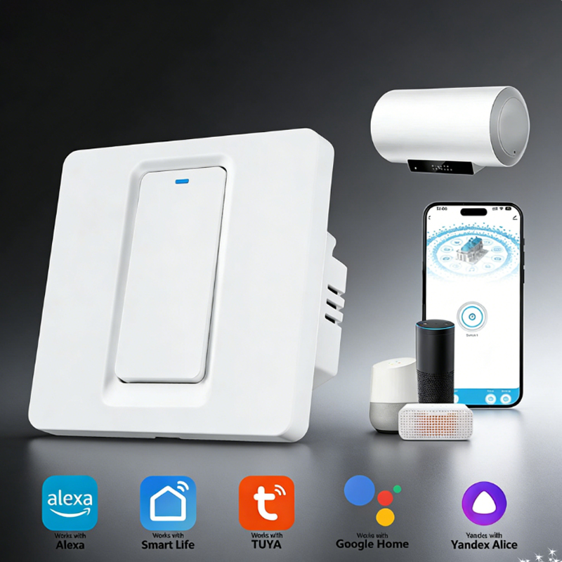 Smart Home Yale - Intelligenter Warmwasserbereiterschalter/WiFi- und Bluetooth-Touch-Steuerung, funktioniert mit