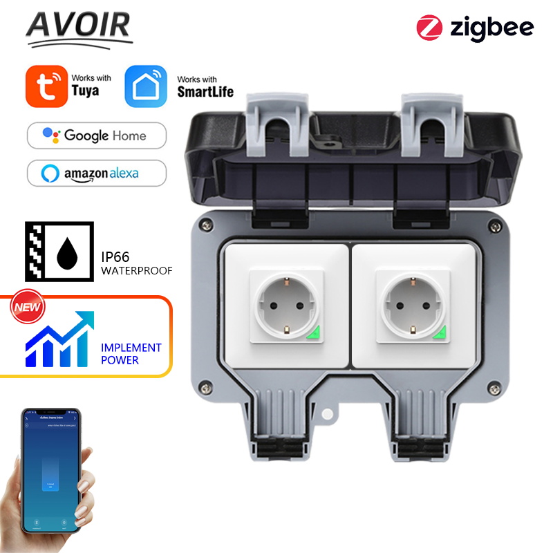 Smart Home Utilities - Avoir Tuya Zigbee Steckdosen IP66 Wasserdichte