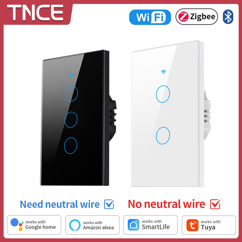 Smart Home System - TNCE Tuya WiFi/Zigbee Smart Lichtschalter, Neutralleiter/Kein