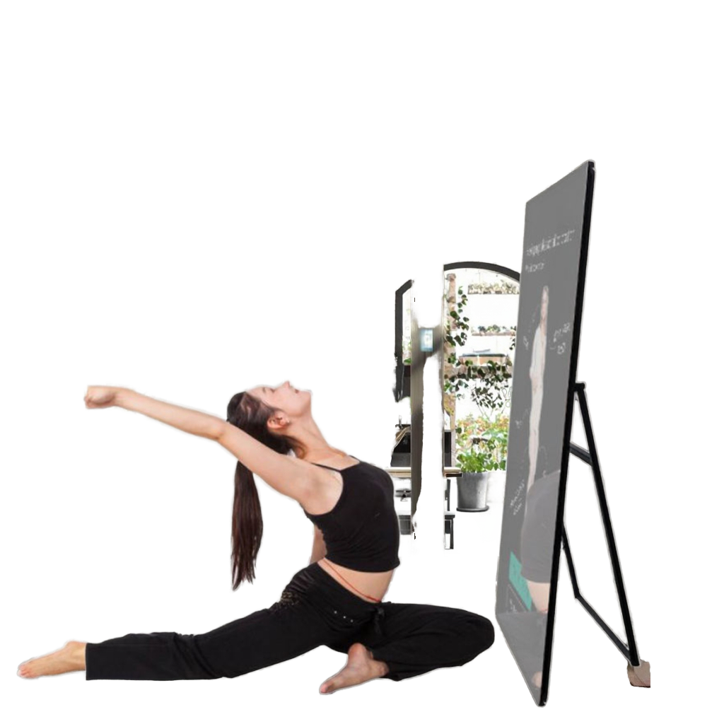 Smart Home Gym Mirror - Intelligenter A-förmiger Fitness-Spiegel mit Android-Touchscreen 32