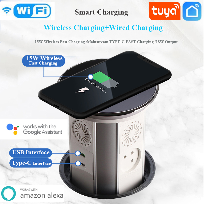 Smart Wall Socket - WIFI Tuya Touch Automatische Hebe Pop-up