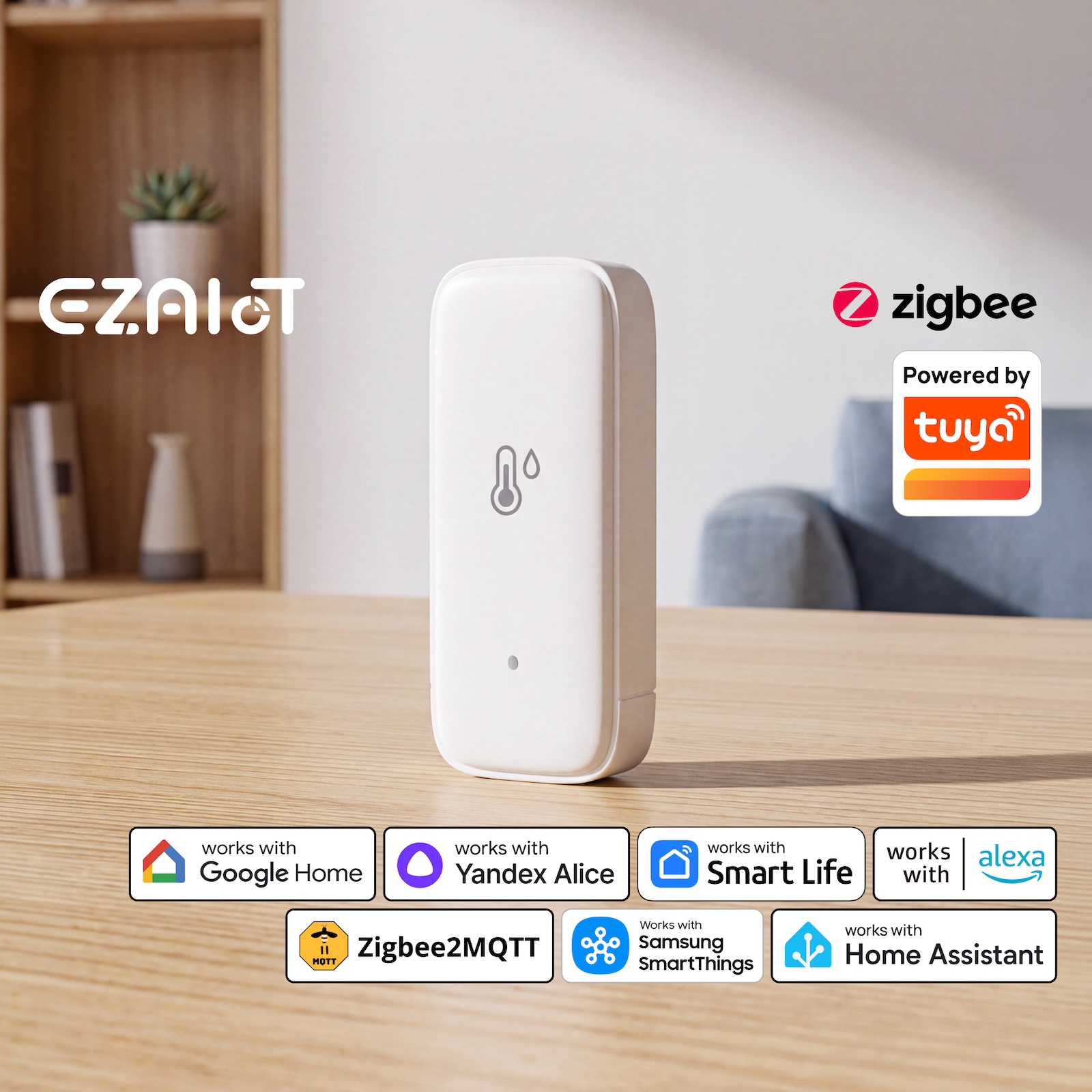 Smart Home Hub Samsung - Tuya Zigbee3.0 Temperatur- und Feuchtigkeitssensor, intelligentes