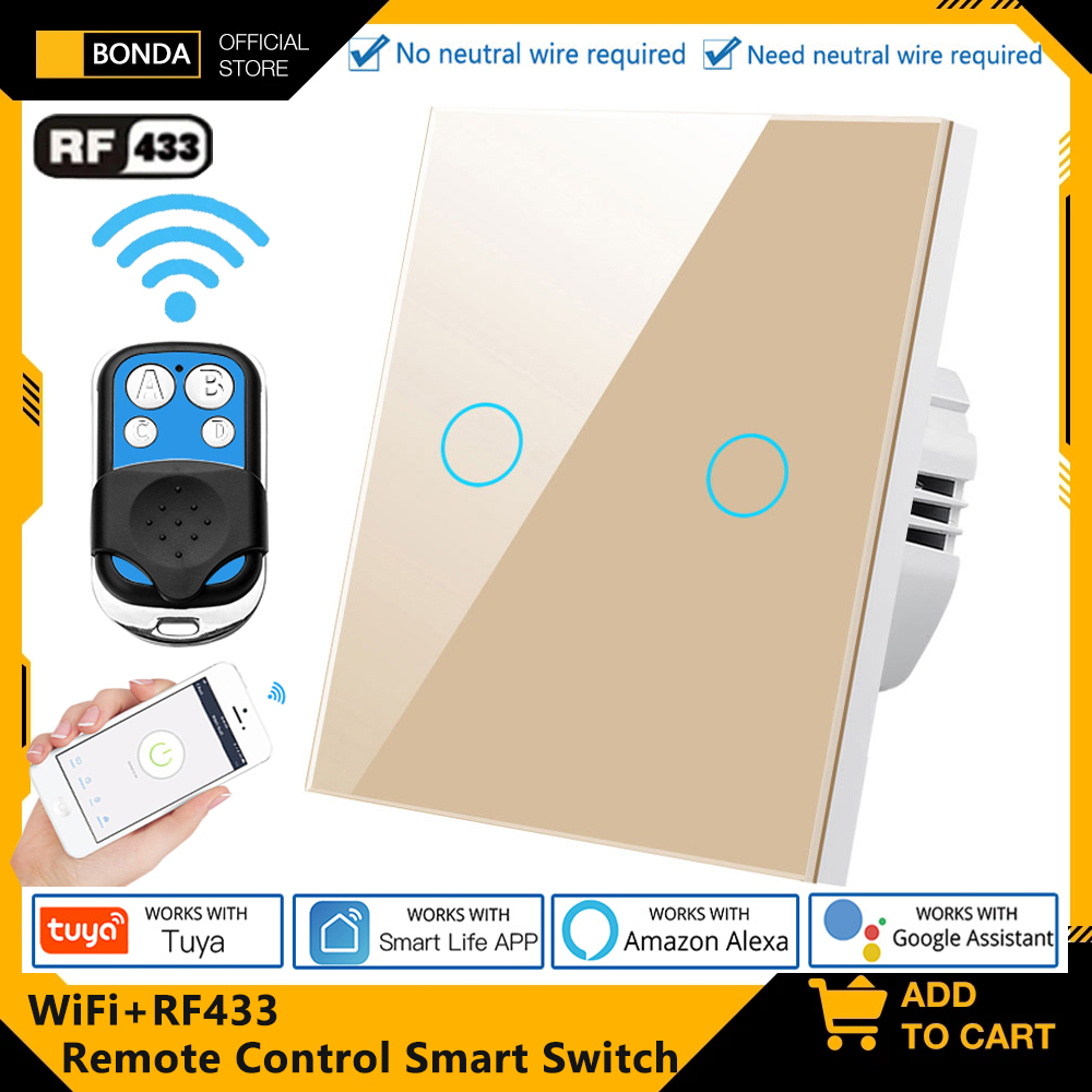 Smart Home Yale - Tuya EU WiFi+RF433 Smart Fernbedienung Schalter
