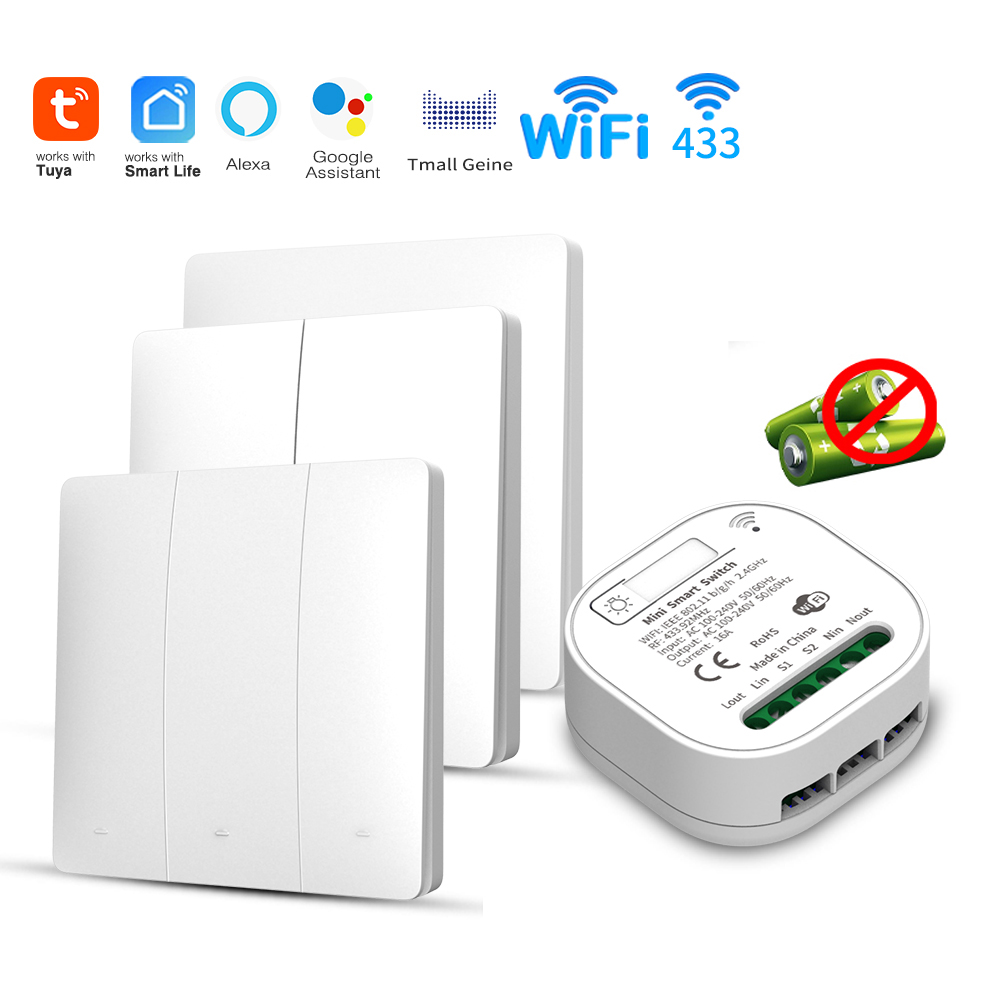 Smart Home Yale - Tuya WiFi Smart Selbstversorgender Lichtschalter, Kinetische