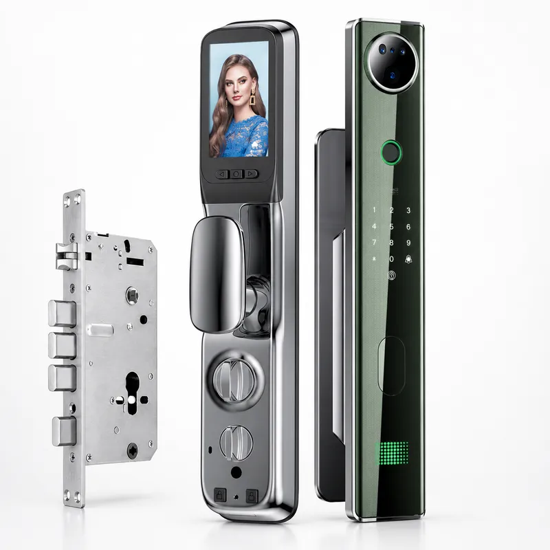 Wifi Doorbell Camera - Passwort-Kombinations-Entriegelung Gemeindetür-Videoanruf-Netzwerk-Schloss Outdoor-Eisen-Gesichtserkennungs-Tür-Smart-Schloss