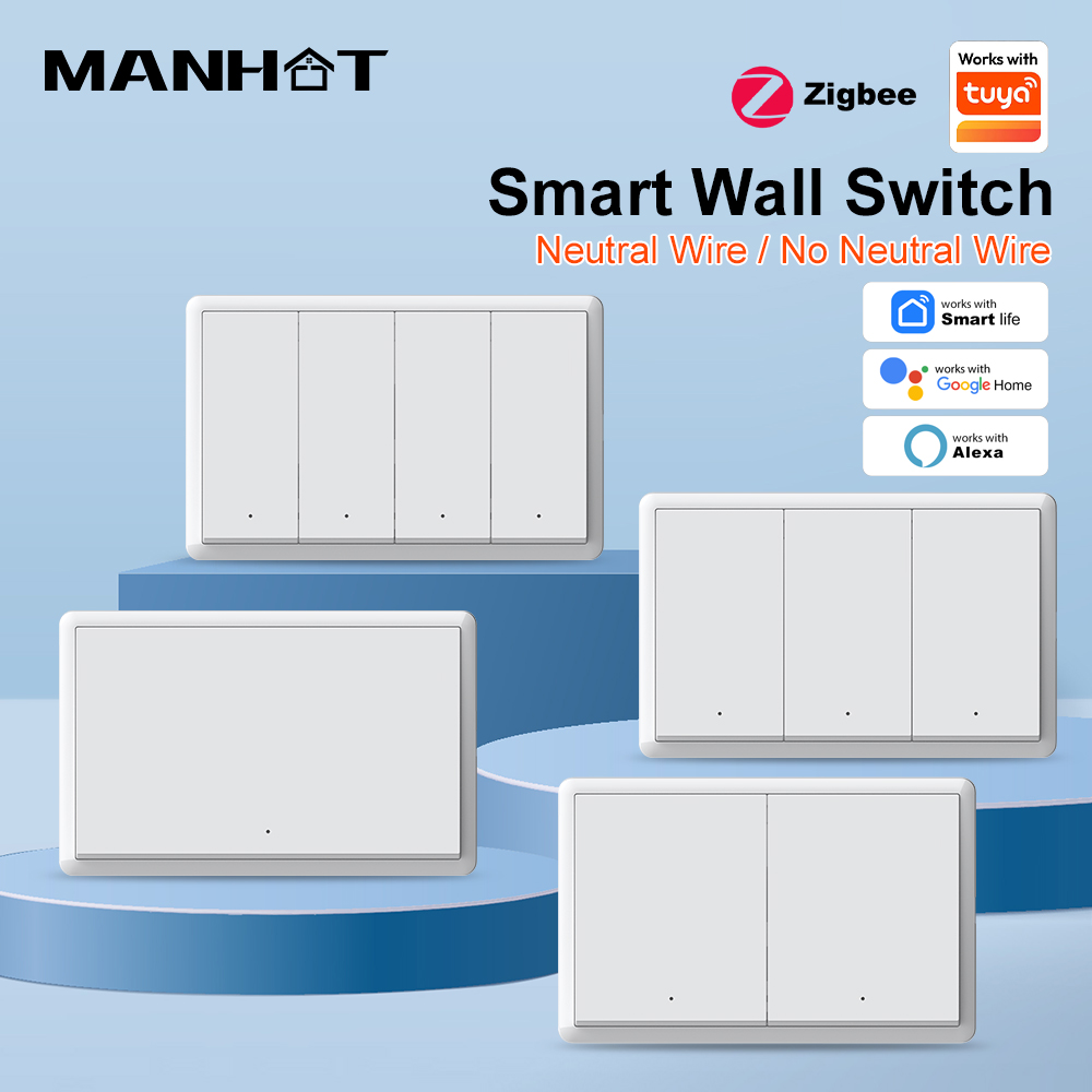 Smart Wall Socket - MANHOT ZigBee3.0 Smart Switch ohne Neutralleiter,
