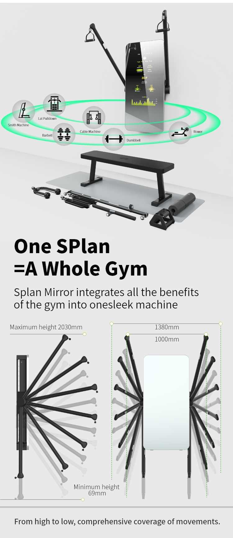 Hochwertiger Smart-Trainer mit – Smart Home Gym Mirror Bewertung und Preis