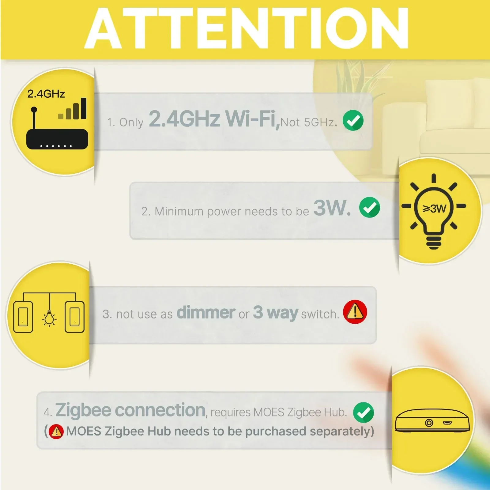MOES Tuya ZigBee US Smart Lich – Smart Home Yale Bewertung und Preis